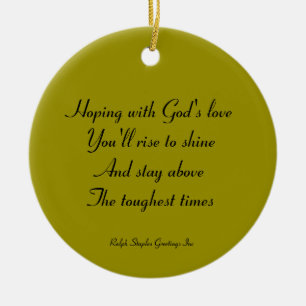 God's love ceramic tree decoration