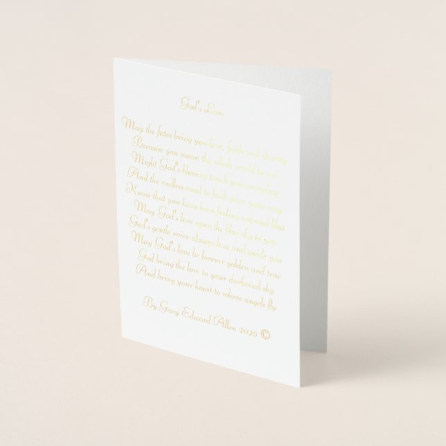 God's Love Foil Card (Front)