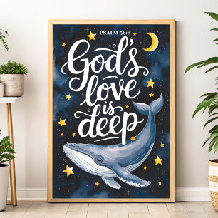 God's Love is Deep Christian Wall Art print