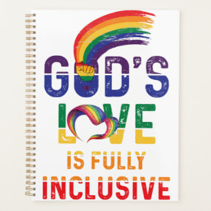 God's Love Is Fully Inclusive LGBTQ Ally Gay Pride Planner