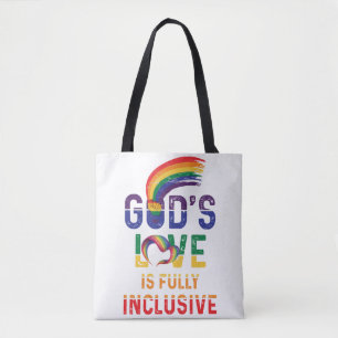 God's Love Is Fully Inclusive LGBTQ Ally Gay Pride Tote Bag