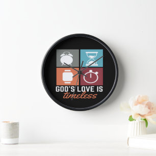God's Love is Timeless Christian Wall Clock