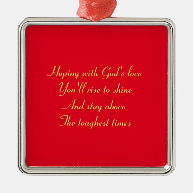 God's love metal tree decoration (Front)