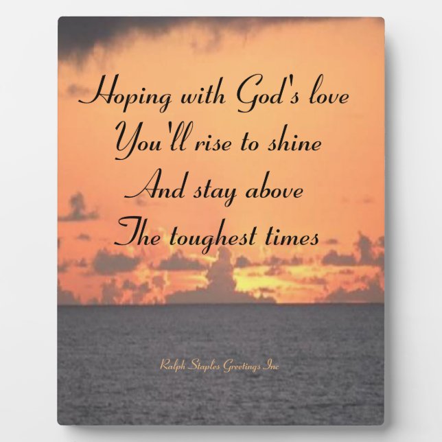 God's love plaque (Front)