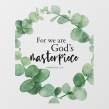 God's Masterpiece Bible Quote Eucalyptus Christian