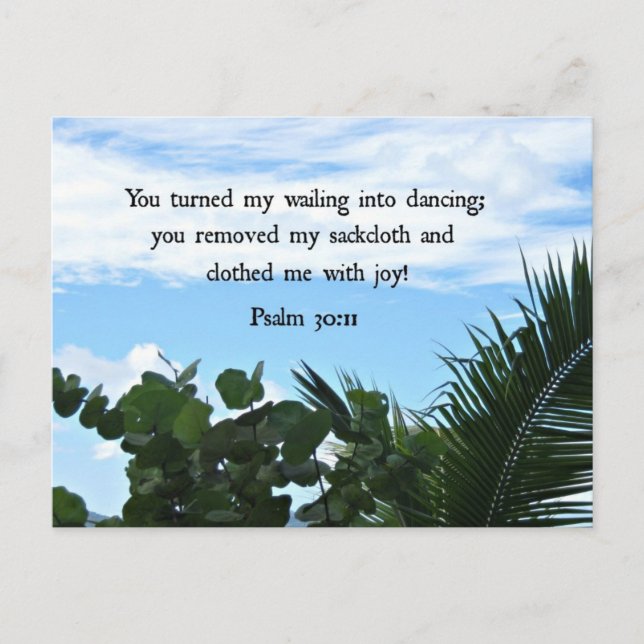 God's Mercy: Psalm 103:12 Postcard (Front)