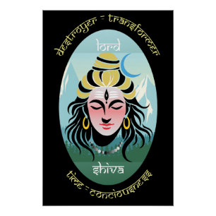 Gods of India Art Series - Lord Shiva Poster