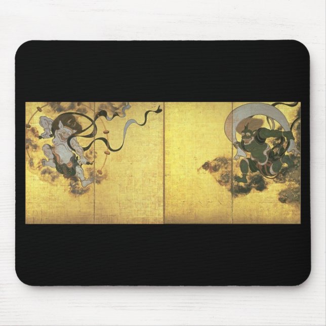 Gods of Wind and Thunder, c. 1600's Japan Mouse Pad (Front)
