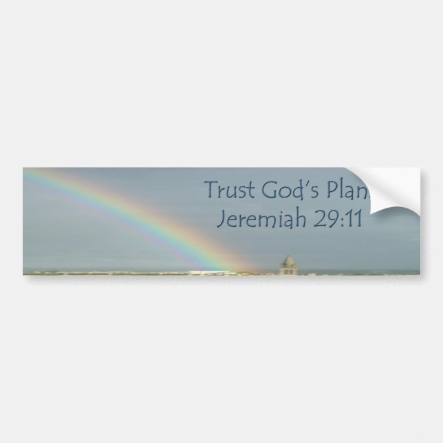 God's Plans-rainbow Bumper Sticker (Front)