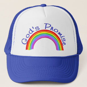 God's promise with rainbow Christian Trucker Hat