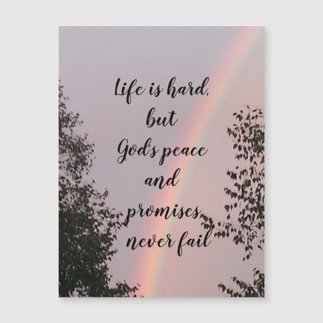 God's Promises Encouragement Magnetic Greeting (Front)