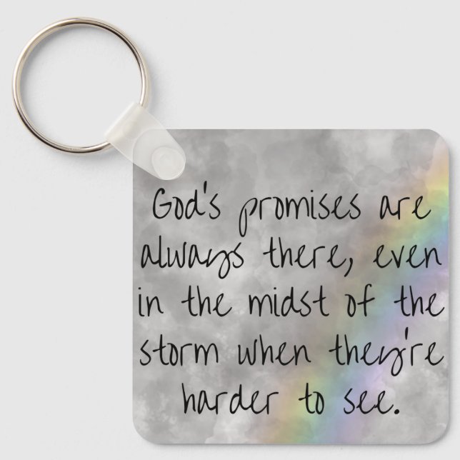 God's Promises Keychain - Hope Through the Storm (Front)