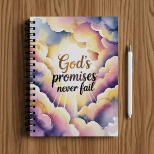 God's promises never fails, Christian faith Notebook