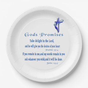 Gods Promises Paper Plate