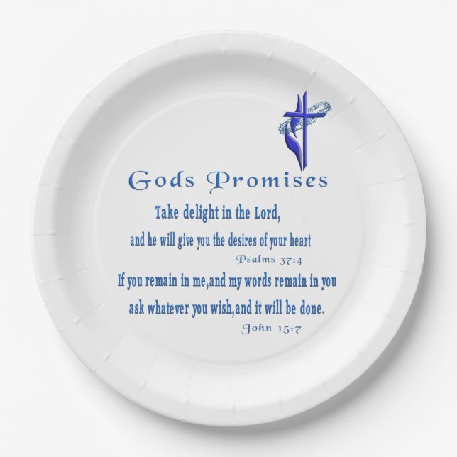 Gods Promises Paper Plate (Front)