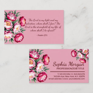 God's Promises Watercolor Scripture - Psalm 27:1  Business Card