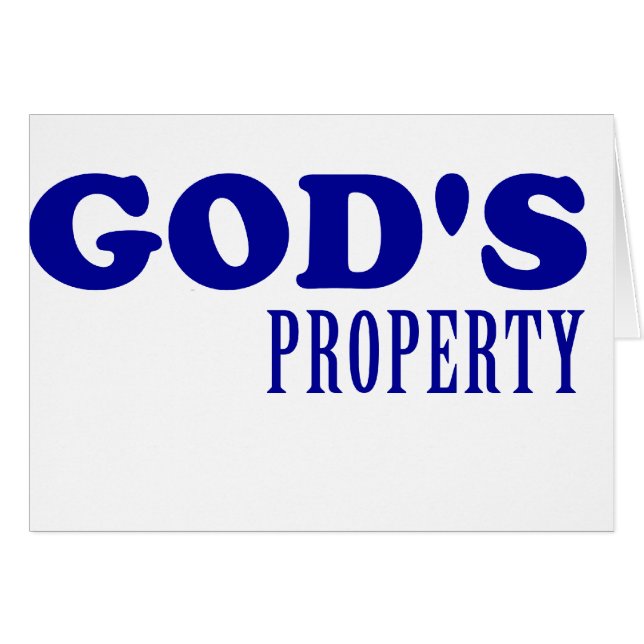 God's Property (Front Horizontal)