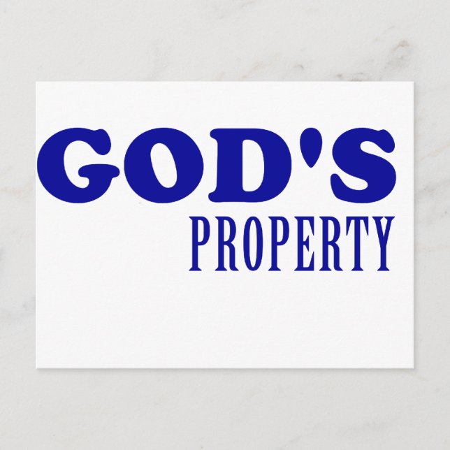 God's Property Postcard (Front)