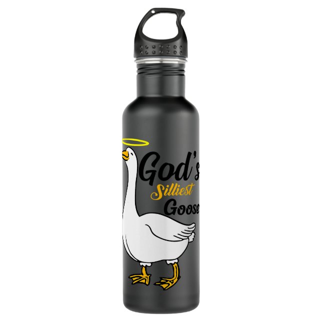 Gods Silliest Goose Bird Animal Goose Honk Memes L 710 Ml Water Bottle (Front)