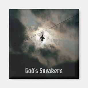 God's Sneakers Text Magnet