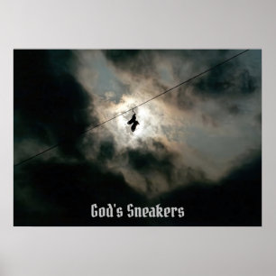 God's Sneakers Text Poster