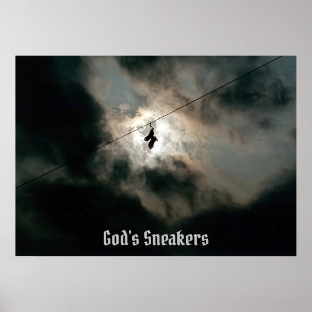 God's Sneakers Text Poster (Front)