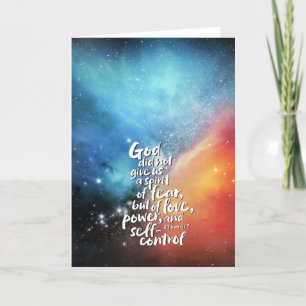 GOD's Spirit of Love - NO FEAR - Bible Verse Holiday Card