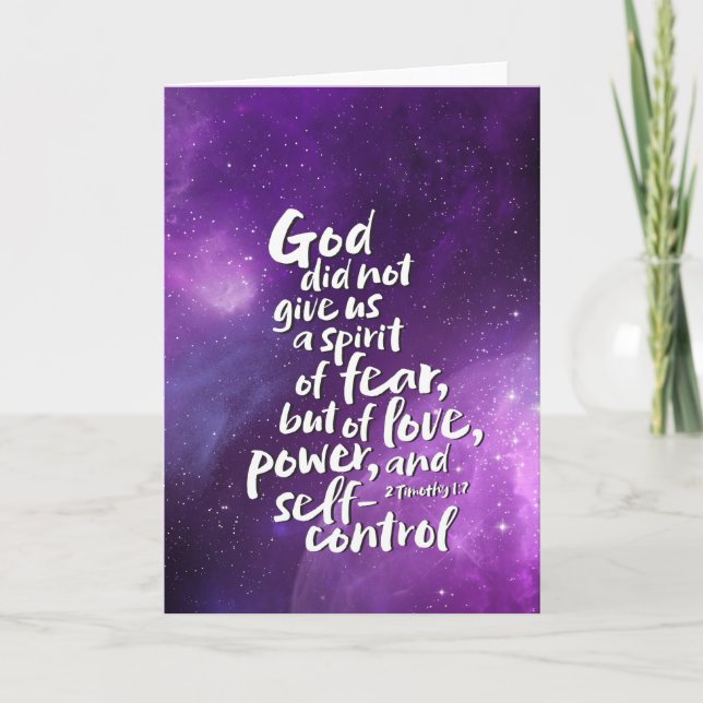 GOD's Spirit of Love - NO FEAR - Christian Holiday Card (Front)