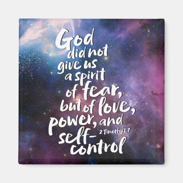 GOD's Spirit of Love - NO FEAR - POWER Bible Verse Magnet (Front)