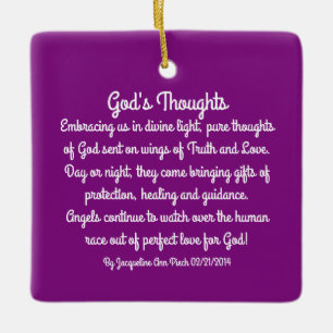 God's Thoughts Poetry Ceramic Ornament