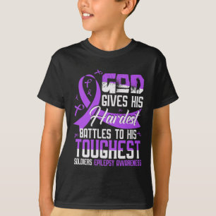 God's touchest soldiers EPILEPSY AWARENESS  T-Shirt