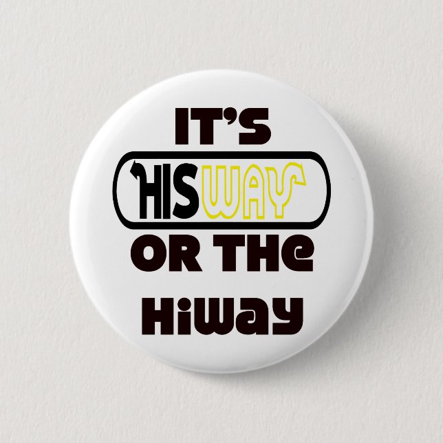 God's Way Christian 6 Cm Round Badge (Front)