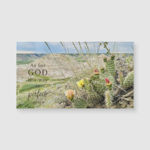 God's Way is Perfect Cactus Flower Photo Magnet