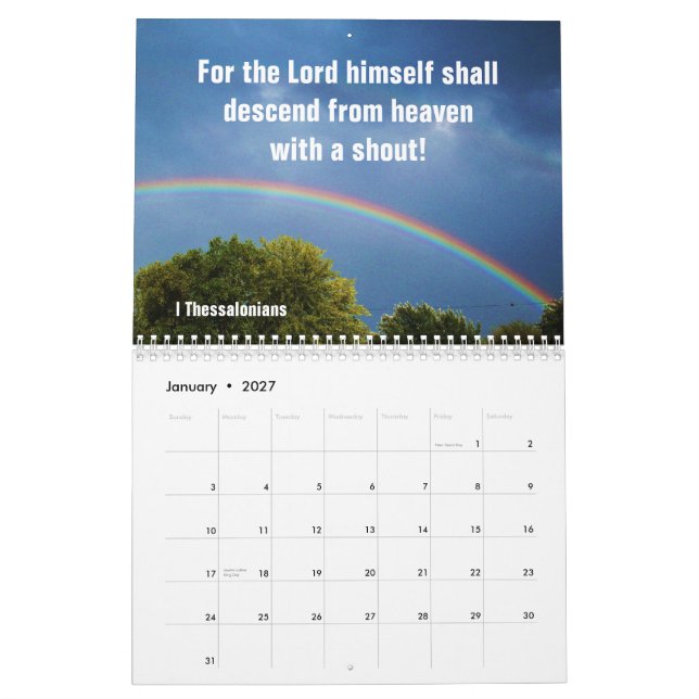GODS WORD calendar (Jan 2027)