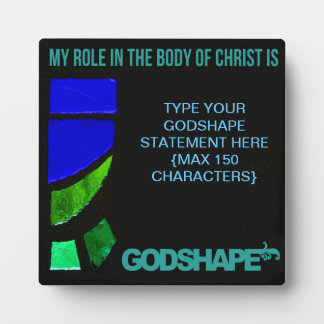 GodShape Statement DESK EASEL - STAINED GLASS Plaque