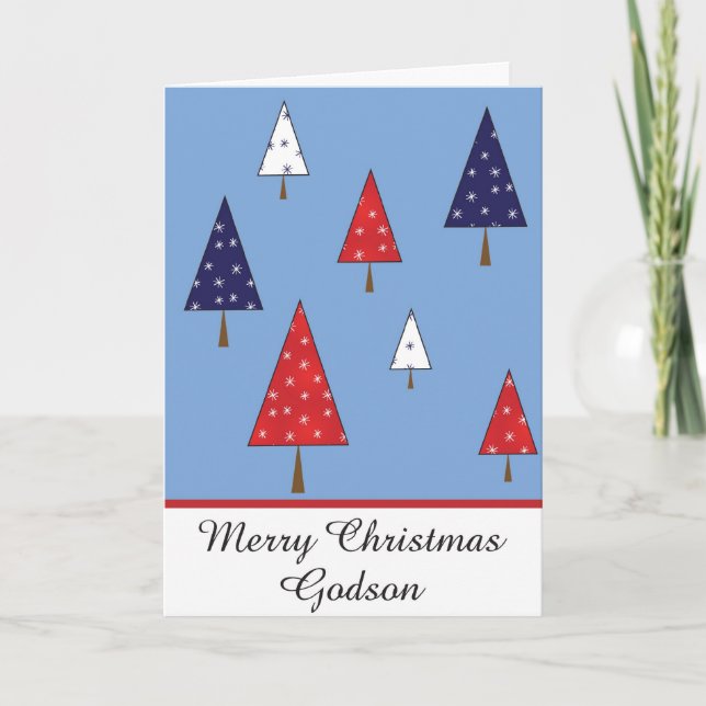 Godson Christmas greeting card (Front)