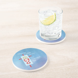 Godson, First Holy Communion, Blue Coaster