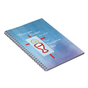 Godson, First Holy Communion, Blue Spiral Notebook