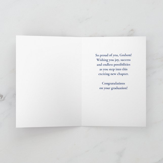Godson High School Graduation Name Year  Card (Inside)