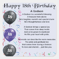 Godson poem - 18th Birthday Design