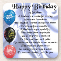 Godson Poem - happy birthday design