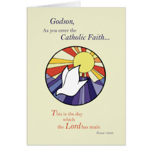Godson RCIA Catholic Dove Sun Circle, Rite of Chri