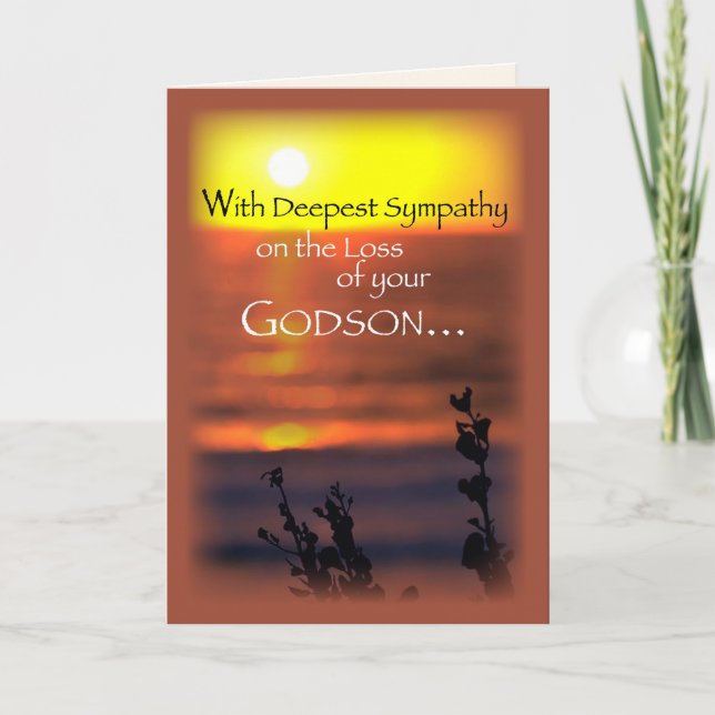 Godson, Sympathy, Sunset Card (Front)