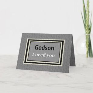 GODSON Usher Wedding Invitation - Silver and Black