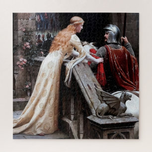 “Godspeed” Mediaeval Painting by Edmund Blair Leig Jigsaw Puzzle
