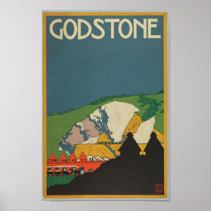 Godstone, Surrey, England Vintage Travel Poster
