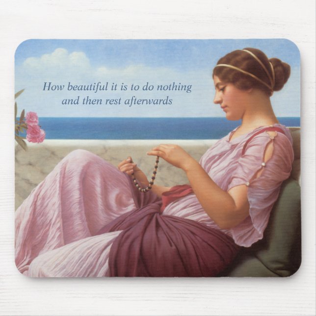 Godward A Souvenir Quote How beautiful CC0154  Mouse Pad (Front)