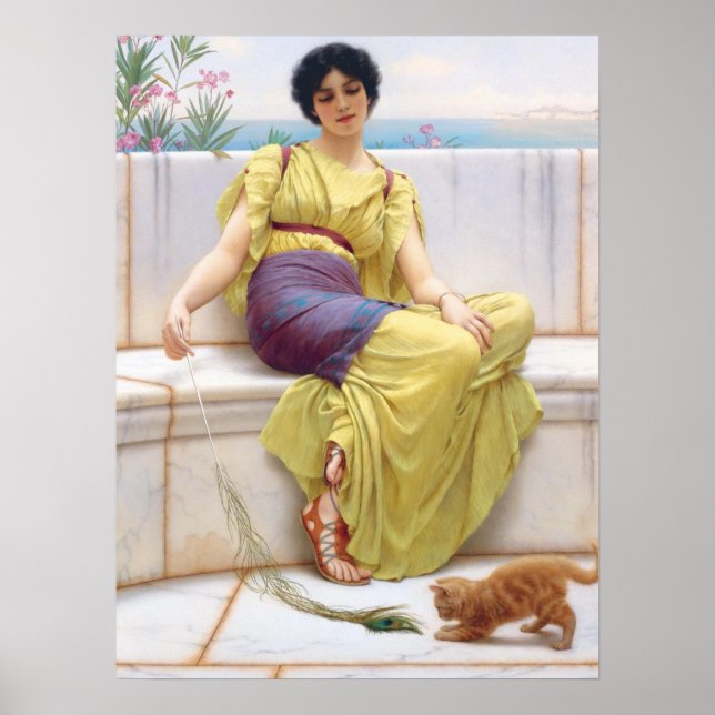 Godward Idleness Classic Painting Poster (Front)