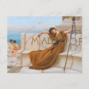 Godward Priestess of Bacchus Painting Postcard