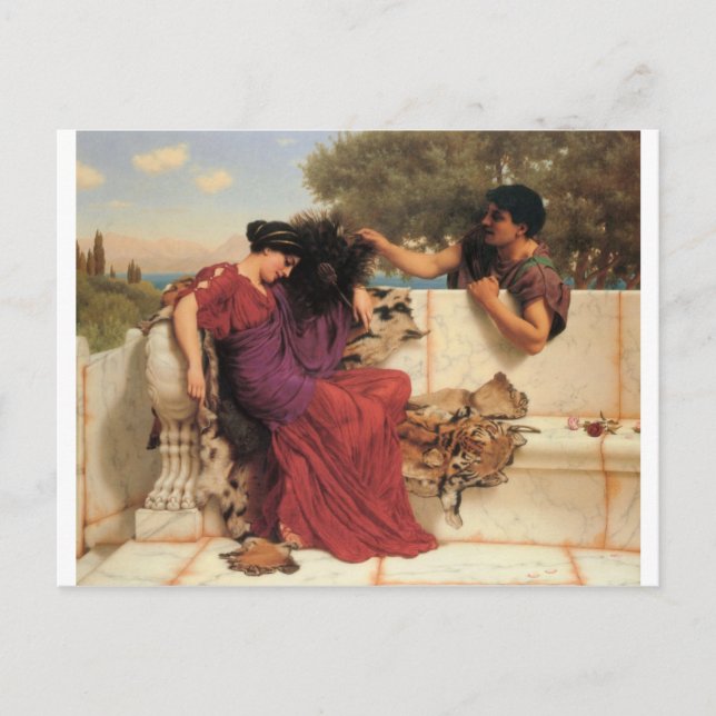 Godward - The Old, Old Story Postcard (Front)